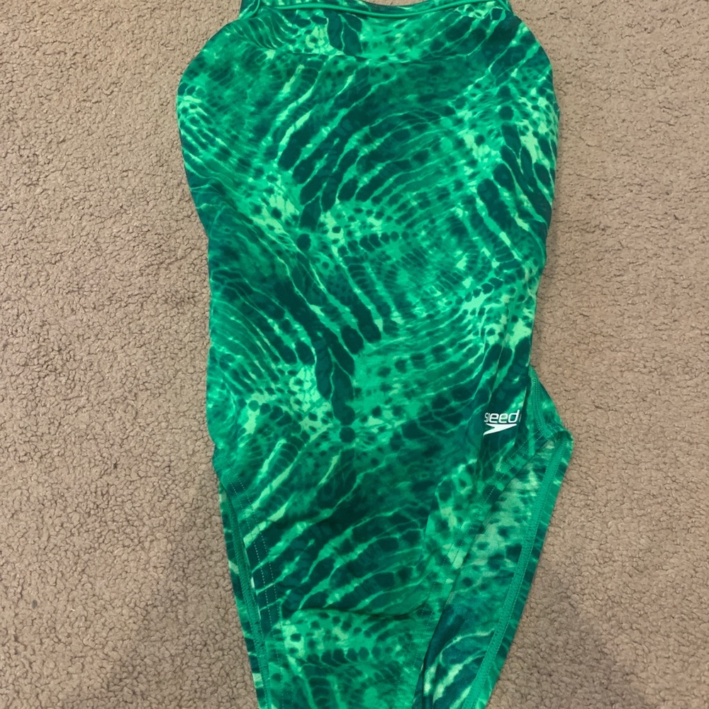Green Patterned Speedo Suit